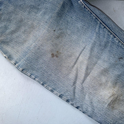 Levis 501 Vintage 70s SS Redline Selvedge USA Jeans Light Wash 44x34 Act 40x30