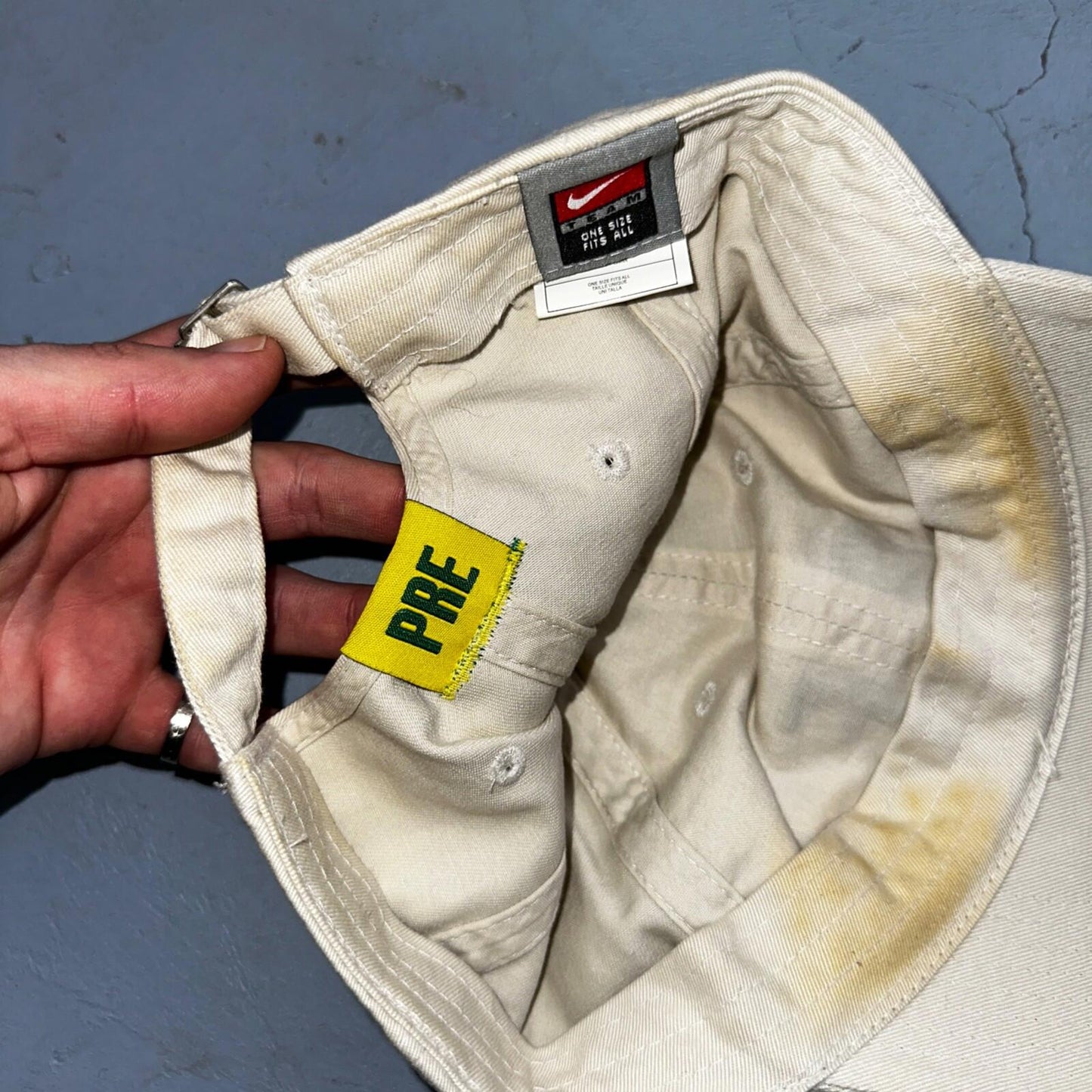 Nike GO PRE Vintage Hat Cap Strap Back Swoosh Stop Tailwind 90s Prefontaine