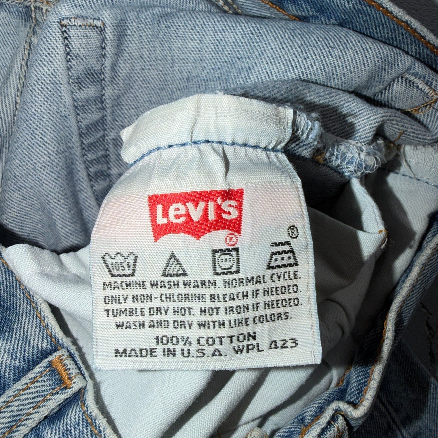 Levis 501 Vintage 90s USA XX Straight Leg Jeans Blue Light Wash 29x30 Act 27x29