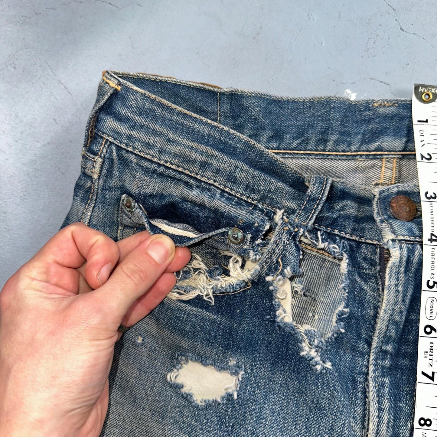 Levis 505 Big E Vintage 60s Redline Selvedge USA XX 1960s Jeans 501 Act 28x26