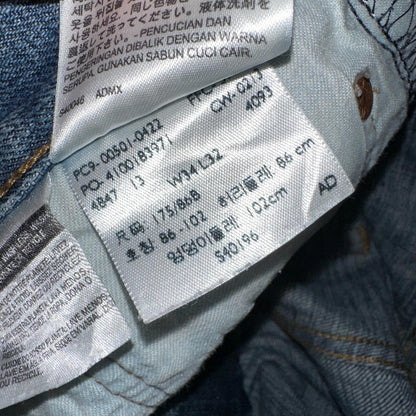 Levis 501 Y2K XX Straight Leg Jeans Blue VTG Med Wash 34x32 Act 33x30