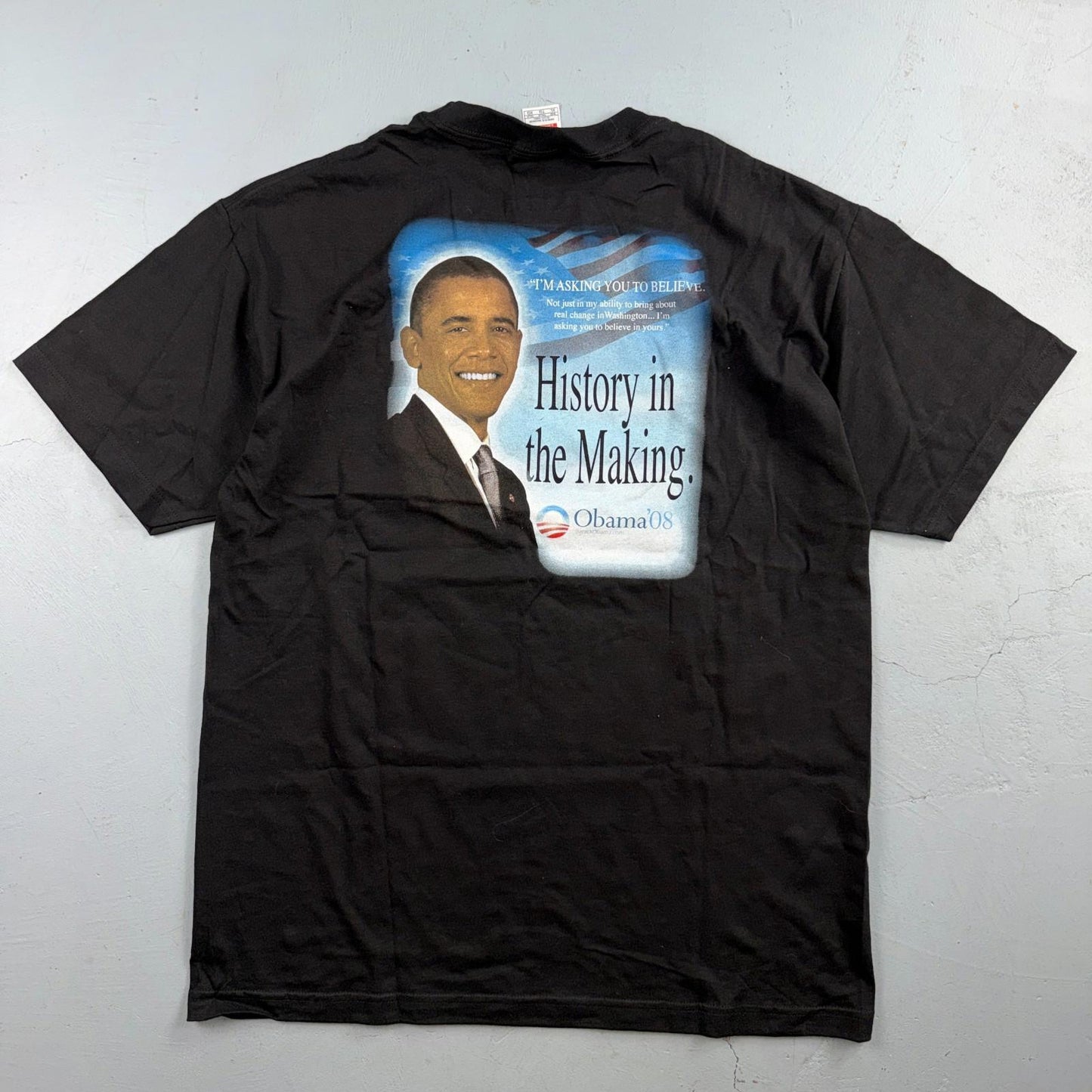 Obama 2008 Tee Shirt Size XL Time Magazine The Contender Rap Style Y2K President