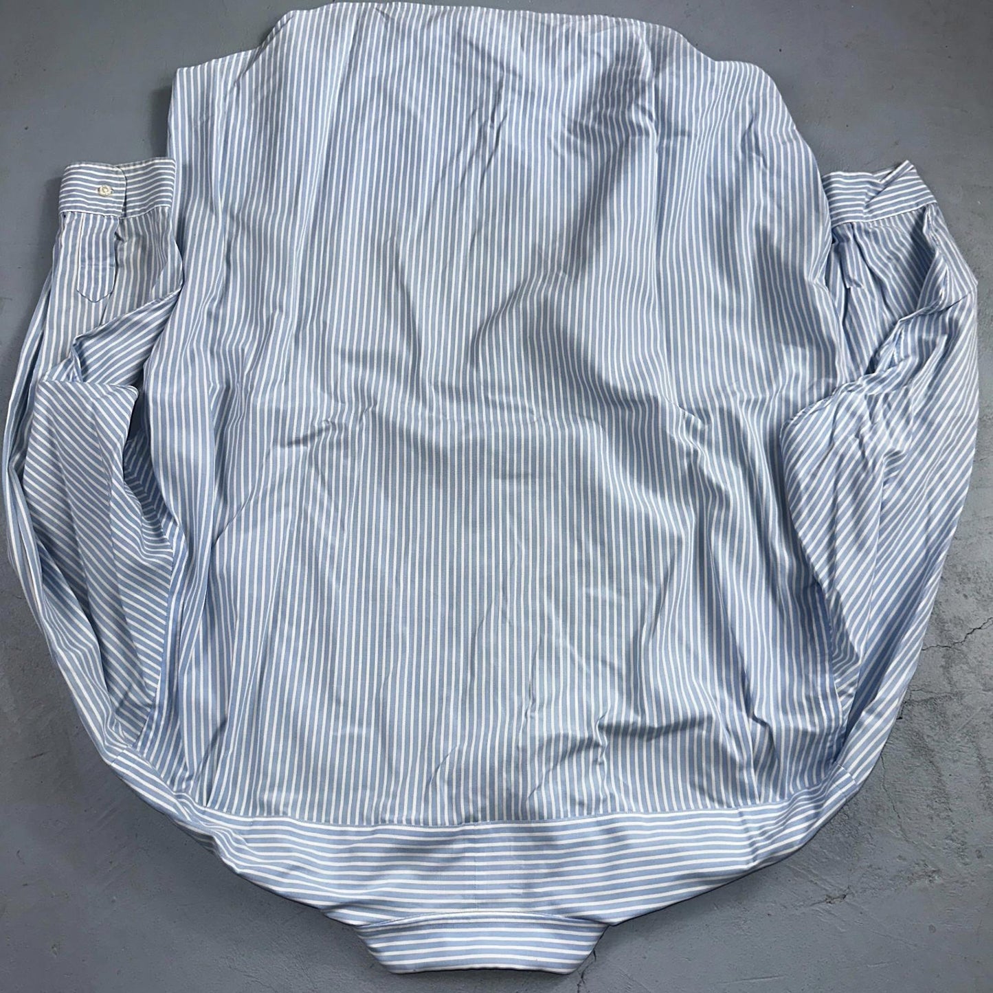 Ralph Lauren Button Down Shirt Mens 2XL Blue White Striped Marlowe Long Sleeve