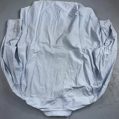 Ralph Lauren Button Down Shirt Mens 2XL Blue White Striped Marlowe Long Sleeve
