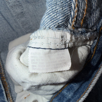 Levis 501 Vintage 80s USA XX Straight Leg Jeans Blue Light Wash 31x33 Act 28x29