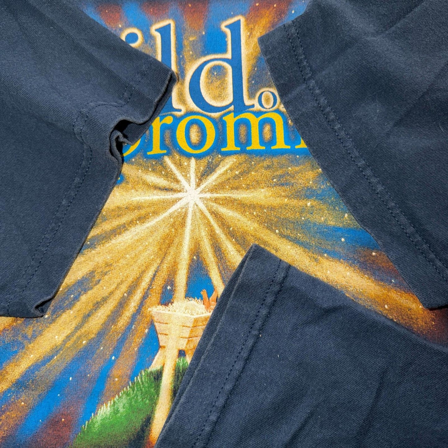 Jesus Christ Child of Promise VTG T Shirt 90s Y2K USA Born Cross Catholic Murina