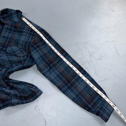 Pendleton Board Shirt Mens S 1960s Plaid Wool Long Sleeve VTG USA Loop Collar