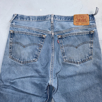 Levis 501 Vintage 80s USA XX Straight Leg Jeans Blue Light Wash 38x34 Act 35x30