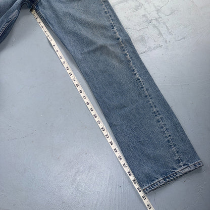 Levis 501 Vintage 90s Y2K XX Straight Leg Jeans Blue Light Wash 32x32 Act 31x30