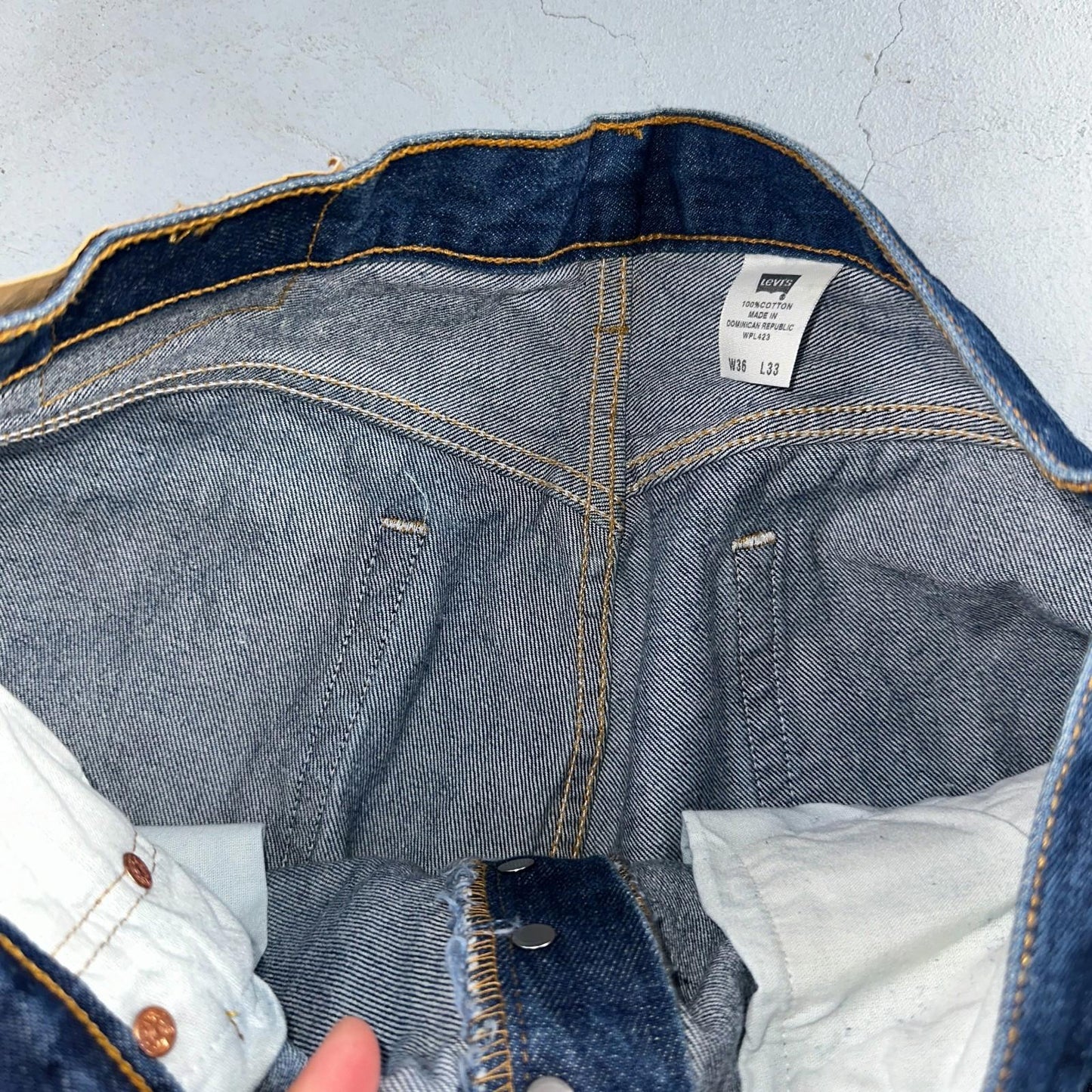 Levis 501 Vintage Y2K 90s XX Straight Leg Jeans Blue Dark Wash 36x33 Act 32x26