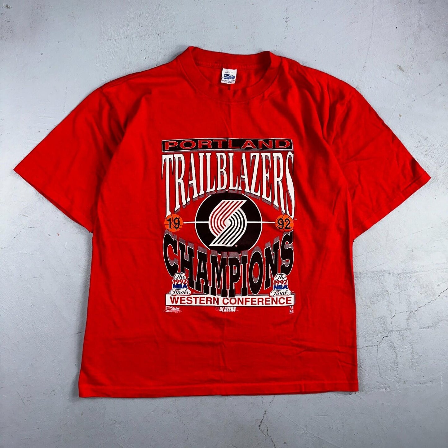 Portland Trail Blazers 1992 NBA Finals T-Shirt VTG Western Conference 2 Shirts