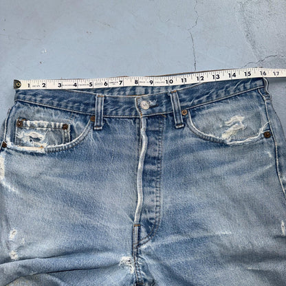 Levis 501 Vintage 80s Redline Selvedge USA XX Jeans Light Wash 34x36 Act 32x32