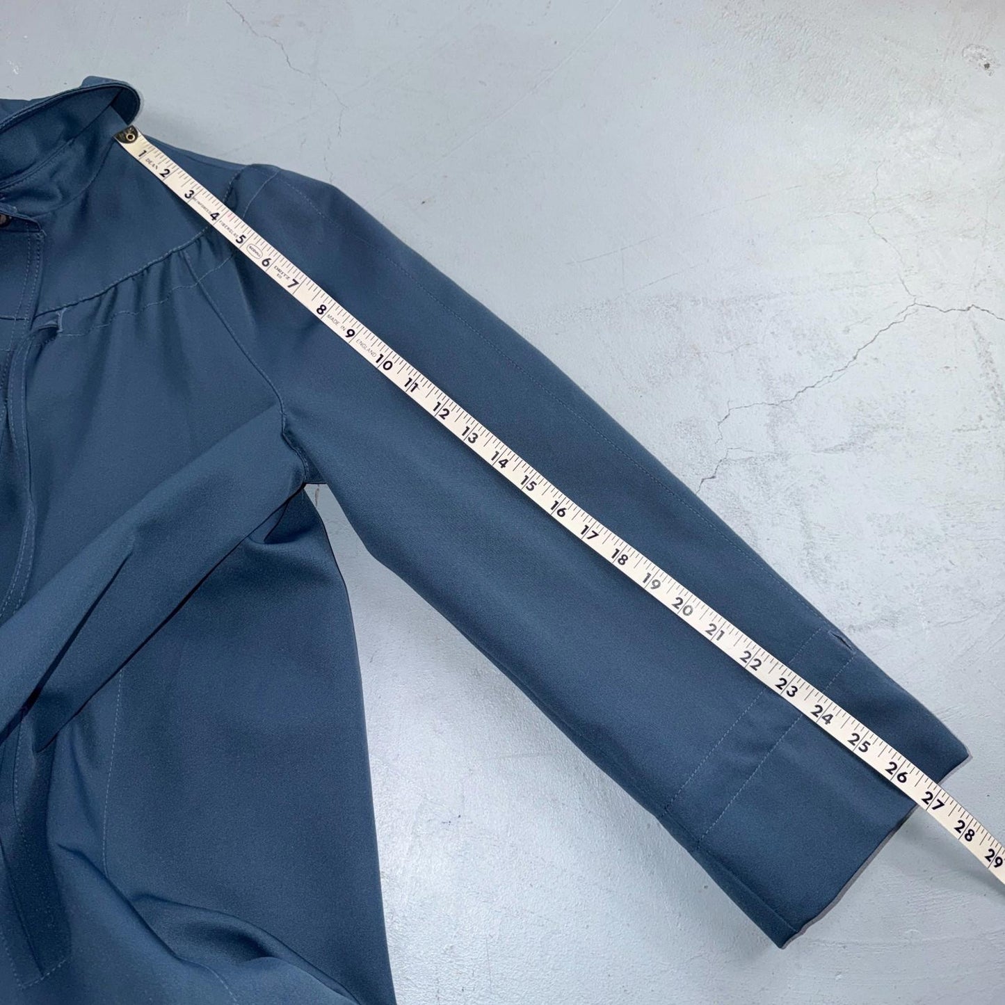 Forecaster of Boston Women's Rain Coat 14 Blue Polyester Trench Coat 1980s 80s