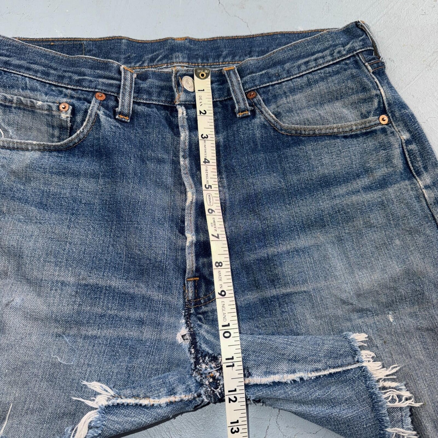 Levis 501 Vintage 70s SS Redline Selvedge USA XX Jeans Light Wash Shorts 31x5
