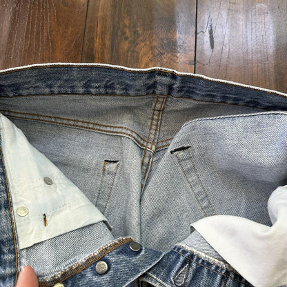 Levis Vintage 80s Redline Selvedge USA 501 XX Jeans 66 70s Light 30x33 Act 28x28