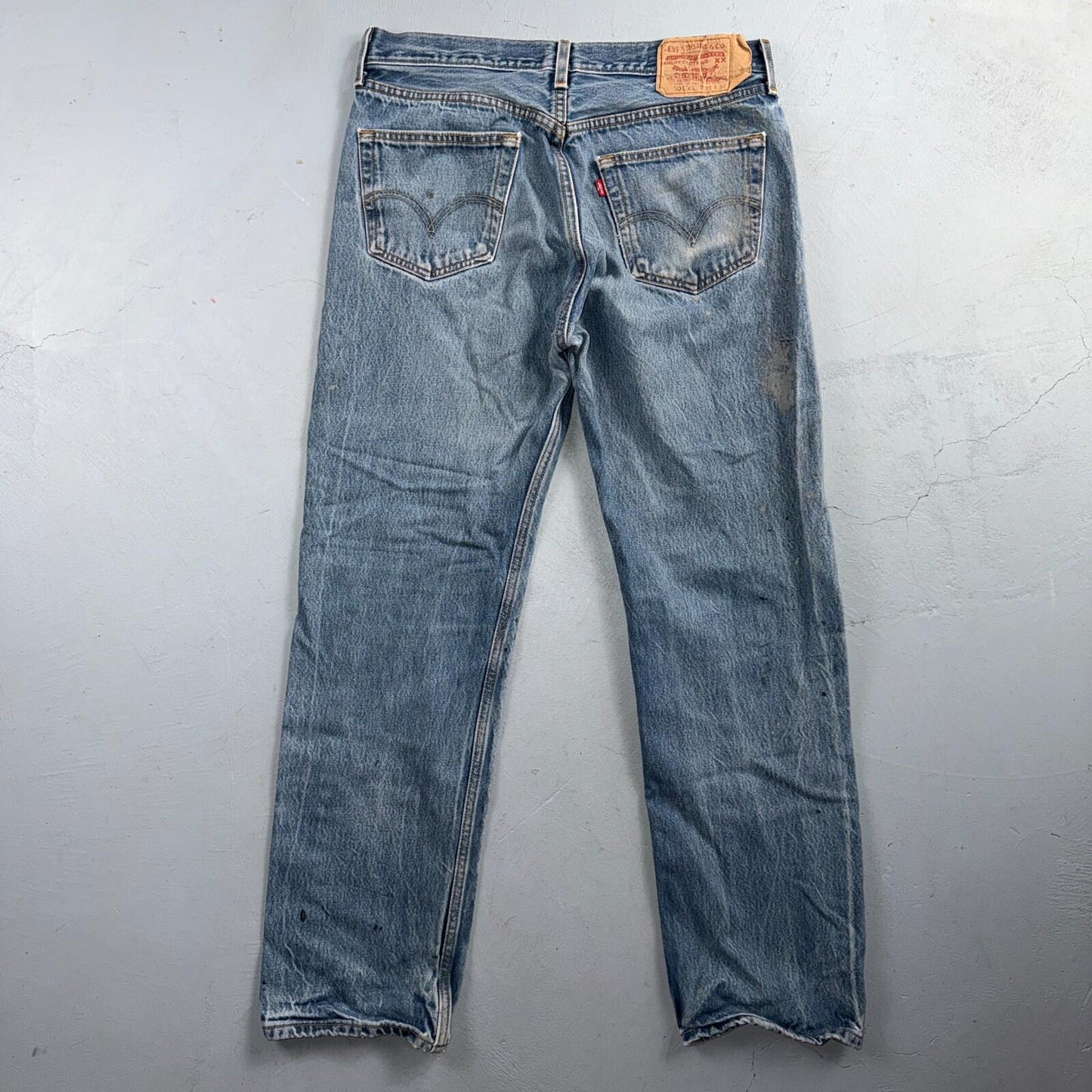 Levis 501 Vintage Y2K Mexico Straight Leg Jeans 35x34 90s Light Wash Act 32x29