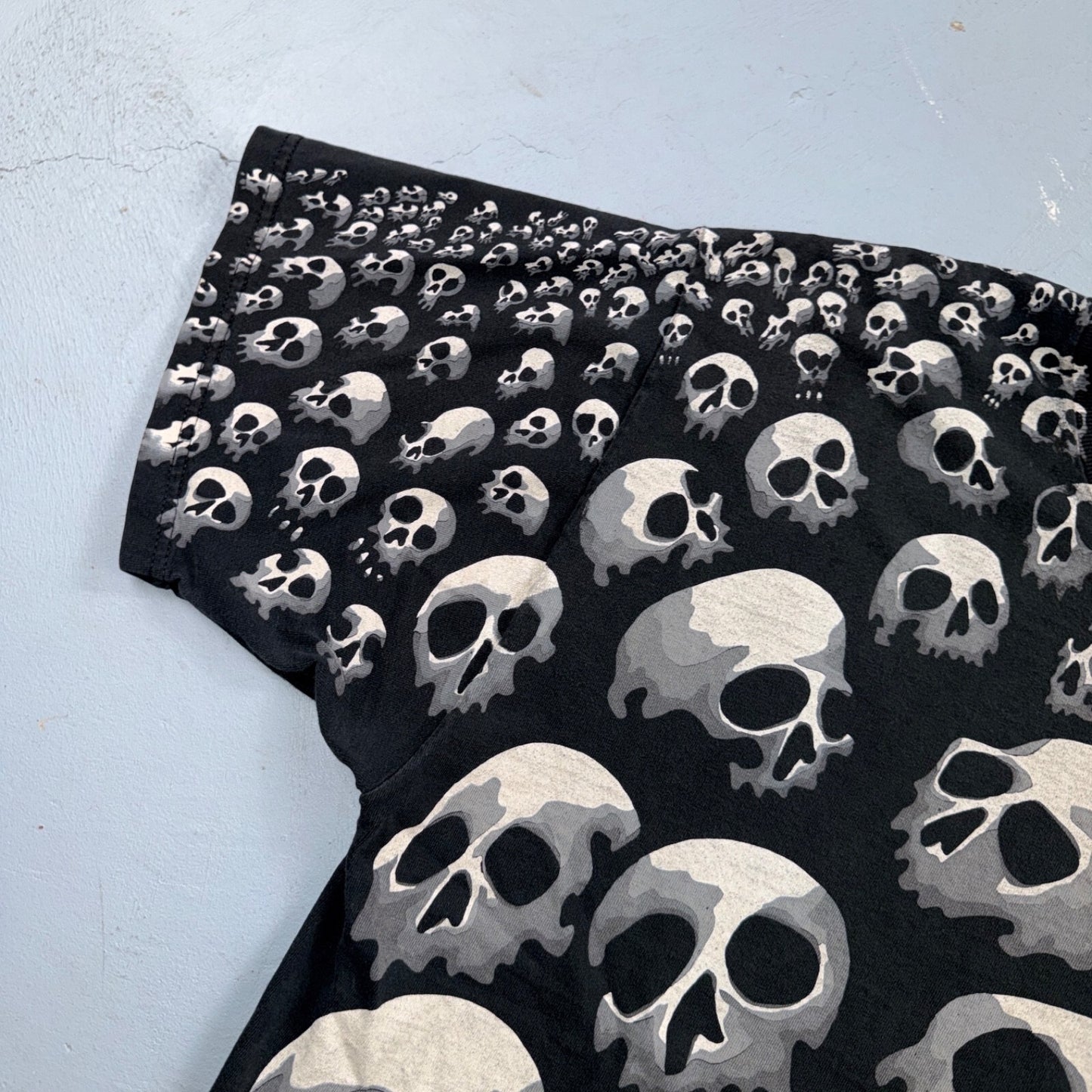 Vintage 90s 1992 Liquid Blue Chris Pinkerton Skull Graphic T Shirt Mens L Rare