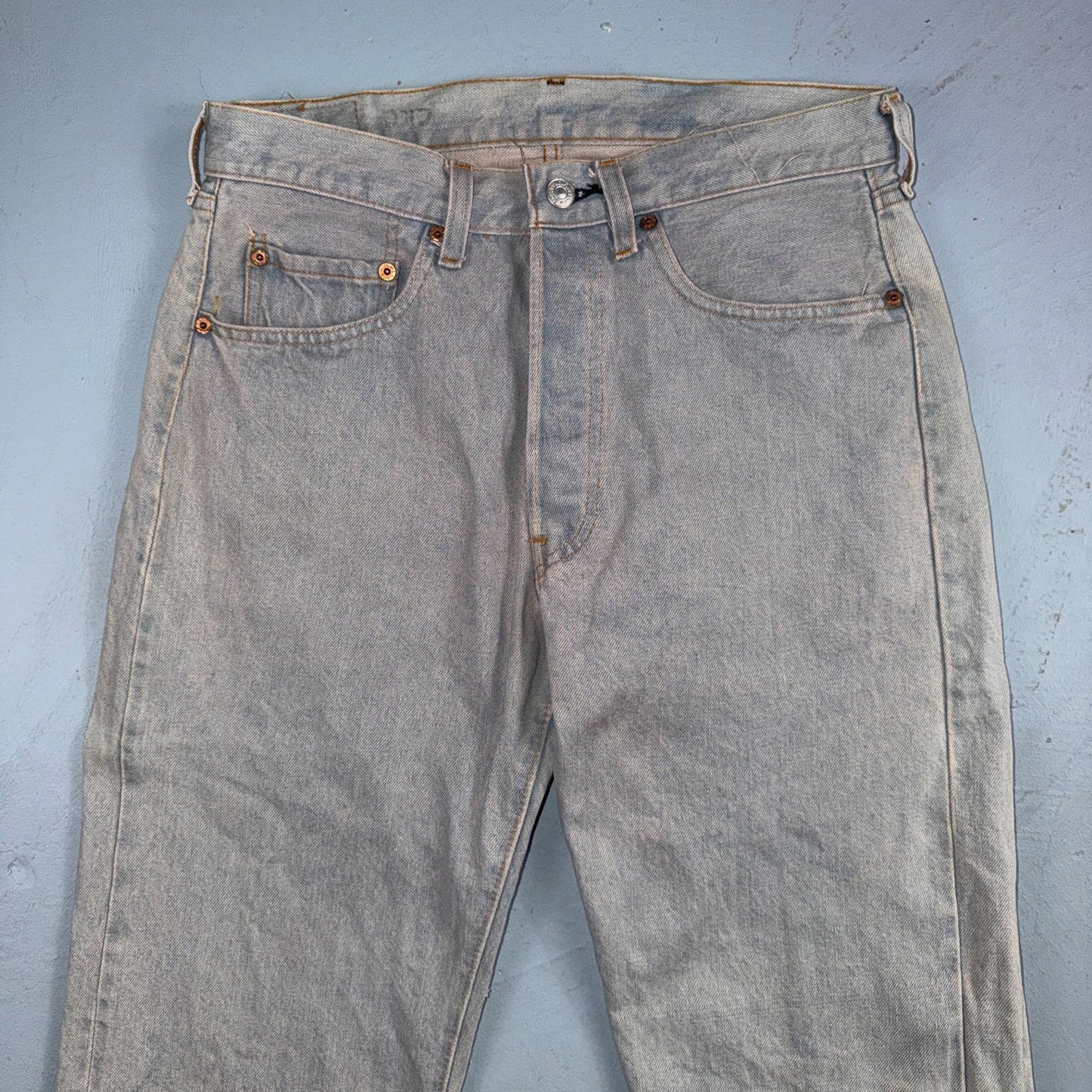 Levis 501 Vintage 80s Redline Selvedge USA XX Jeans Bleach Wash 32x40 Act 30x35