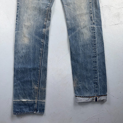 Levis 501 Vintage 80s Redline Selvedge USA XX Jeans Light Wash 31x40 Act 29x35