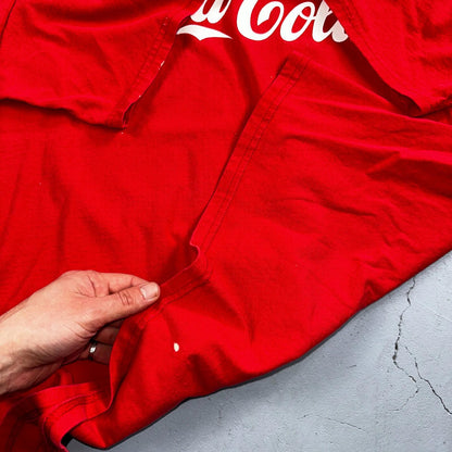 Coca Cola Soda VTG T Shirt Y2K Red Promo Basic Cool 2000s Drink Energy
