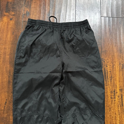 Nike VTG 90s Grey Tag Windpants Track Pants Ankle Zip Unlined Black S 1990s