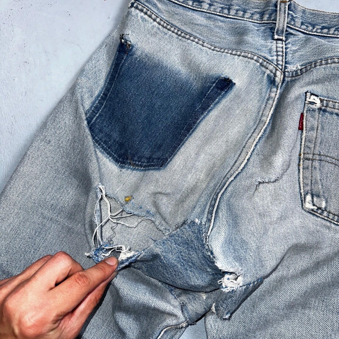 Levis 501 Vintage 80s Redline Selvedge USA XX Jeans Med Wash 32x36 Act 30x31
