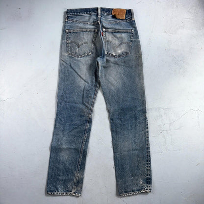 Levis 501 Vintage 80s Redline Selvedge USA XX Jeans Light Wash 32x36 Act 30x31