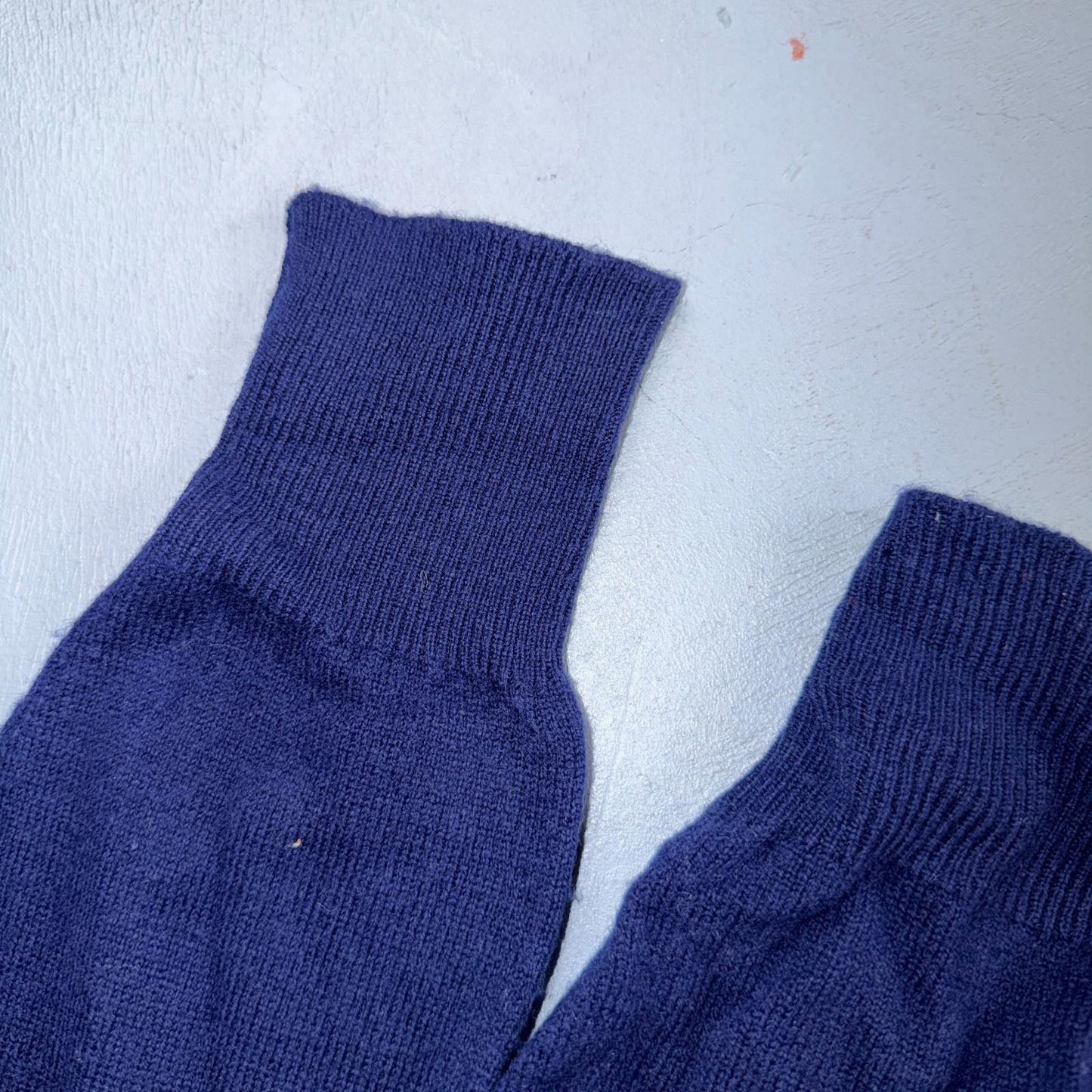 Vintage 70s Peter Storm Sweater Mens XL Navy Blue V Neck Pure Wool Knit