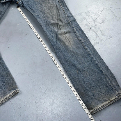 Levis 501 Vintage Y2K XX Straight Leg Jeans Blue Light Wash 35x34 Act 34x32