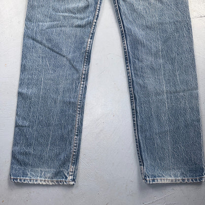 Levis 501 Vintage 80s USA XX Straight Leg Jeans Blue Light Wash 31x33 Act 28x29