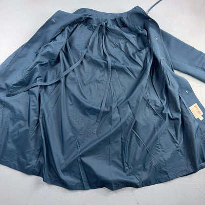 Forecaster of Boston Women's Rain Coat 14 Blue Polyester Trench Coat 1980s 80s