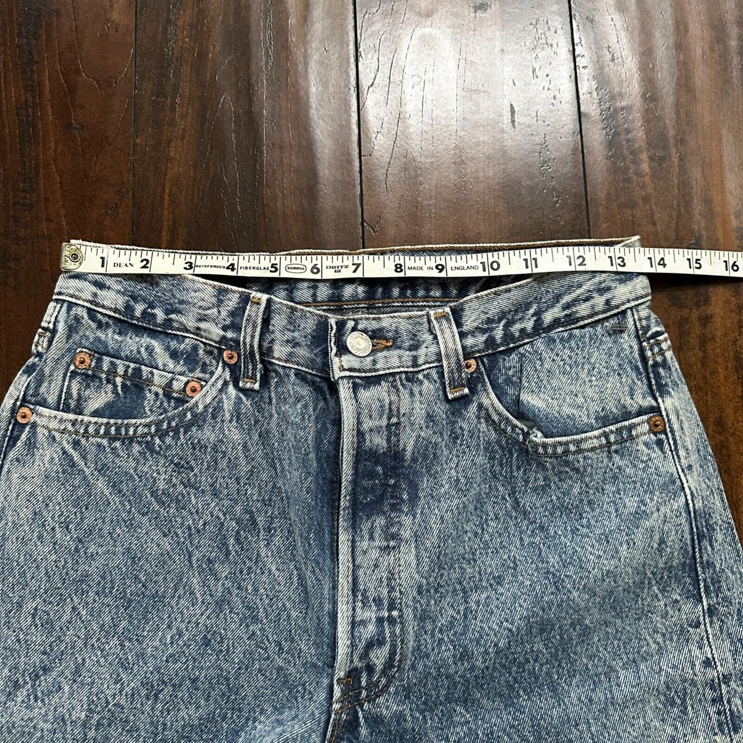 VTG 90s Levis 501 Button Fly 30x36 USA Tag Jeans Straight Acid Wash XX Act 27x32
