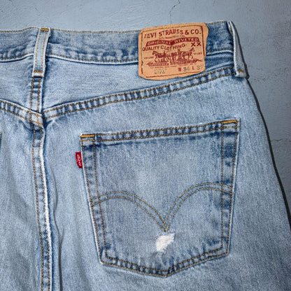 Levis 501 Vintage Y2K 90s XX Straight Leg Jeans Blue Light Wash 34x32 Act 33x31