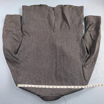 VTG Farah Wool Tweed Blazer Jacket Sport Suit Coat Gray Size 42L Herringbone
