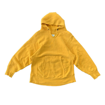 Vintage 70s Champion USA Reverse Weave Sweatshirt Hoodie Basic Blank Yellow 60s