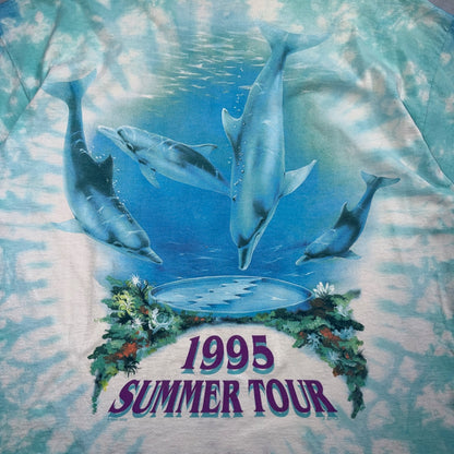 Grateful Dead VTG 1995 Liquid Blue 90s Tour Poseidon Tie Dye T Shirt XL Dolphins