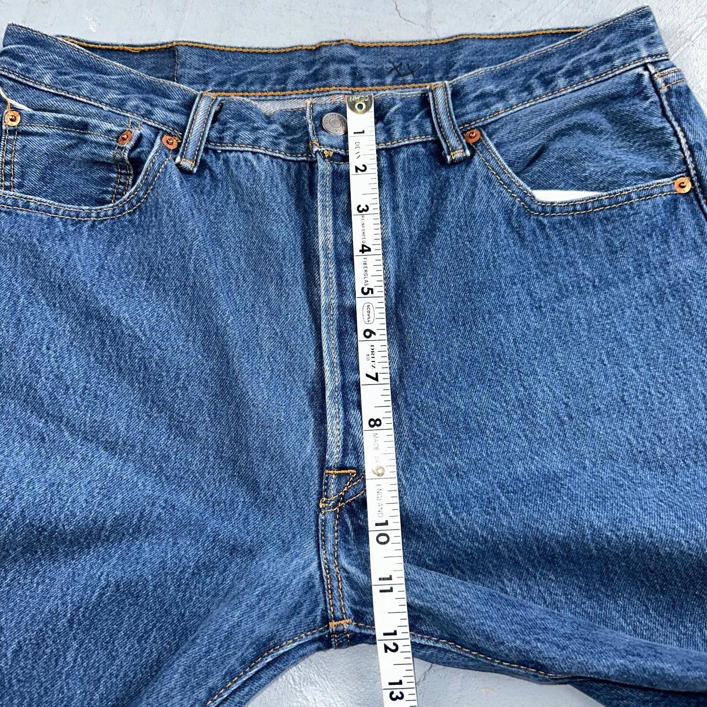 Levis 501 Y2K XX Straight Leg Jeans Blue VTG Med Wash 36x38 Act 33x33