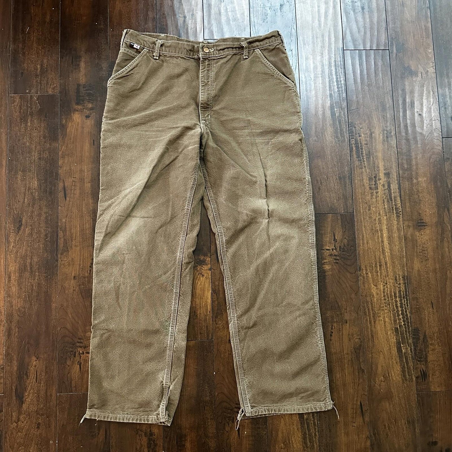 Carhartt Cat 2 FR Flame Resistant Mens 40x34 Utility Work Pants Jeans 38x31 Vtg