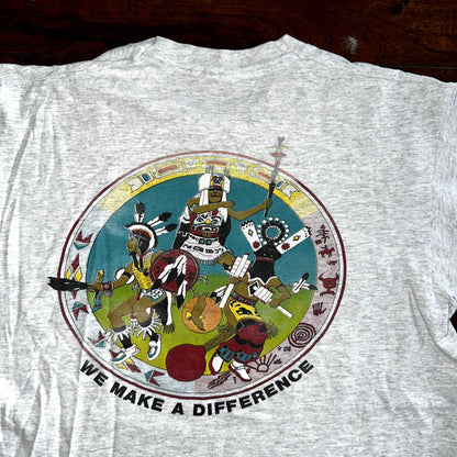 Knotts Indians Make Difference Vintage T Shirt Fruit Of The Loom USA 90s Tribal