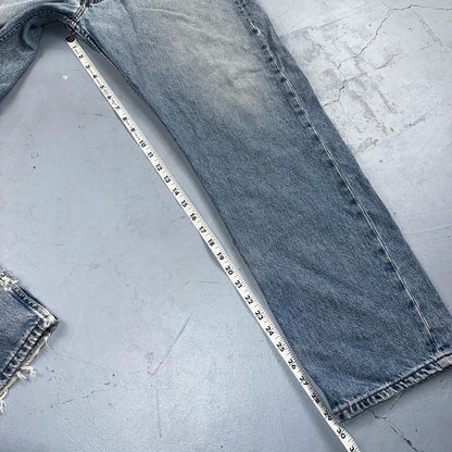 Levis 501 Vintage 90s Mexico Straight Leg Jeans 38x30 Y2K Light Wash Act 37x29