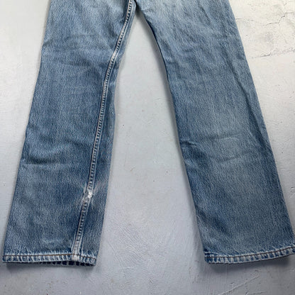 Levis 501 Vintage 90s USA XX Straight Leg Jeans Blue Light Wash 33x34 Act 32x32