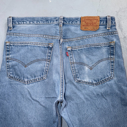 Levis 501 Vintage 90s USA XX Straight Leg Jeans Blue Light Wash 38x32 Act 35x28