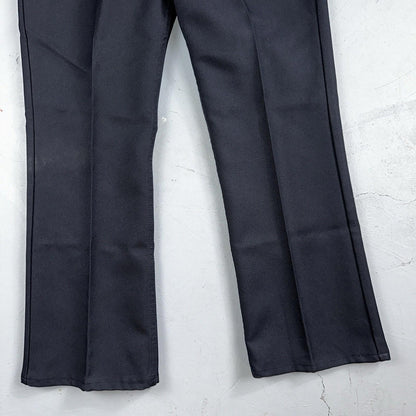 Levis 70s USA 517 36x32 Bootcut Pants Navy Blue Polyester Slacks Vintage 34x27