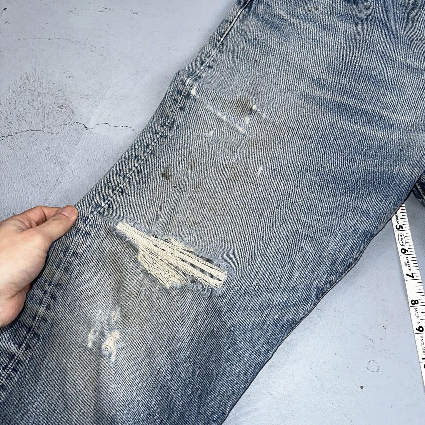 Levis 501 Vintage 90s Mexico Straight Leg Jeans 36x34 Y2K Light Wash Act 35x30