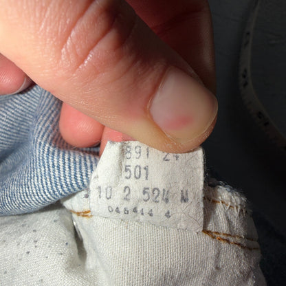 Levis 501 Vintage 80s Redline Selvedge USA XX Jeans Light Wash 40x34 Act 38x30