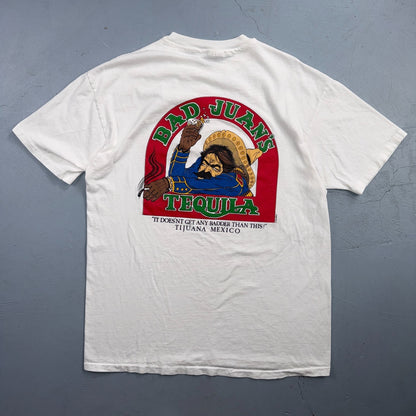 VTG 80s Bad Juans Tequila T Shirt Tijuana Mexico Funny Graphic Alcohol XL