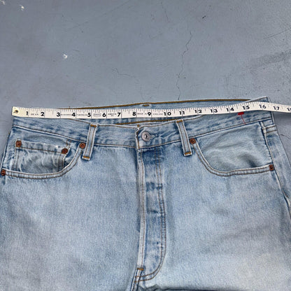 Levis 501 Vintage Y2K 90s XX Straight Leg Jeans Blue Light Wash 34x32 Act 33x31