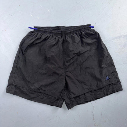 Nike ACG VTG Men Activewear Shorts L Black Nylon Polyester Logo Embroidery 90s