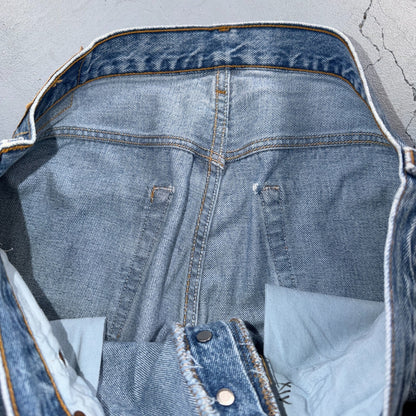 Levis 501 Vintage 90s USA XX Straight Leg Jeans Blue Light Wash 38x30 Act 38x25