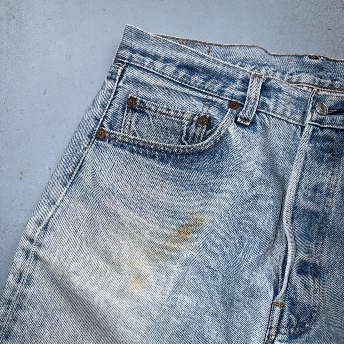 Levis 501 Vintage 80s Redline Selvedge USA XX Jeans Light Wash 34x32 Act 32x29